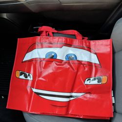 Disney Pixar Cars Lightning McQueen Reusable Double Sided Tote Bag