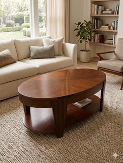 Solid wood lift top coffee table