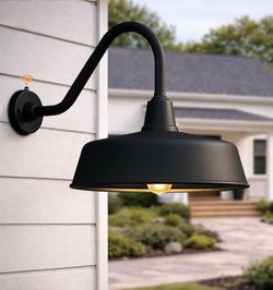 Barn Lights Outdoor 15 Inch Large Classic Gooseneck Light,Farmhouse Wall Mounted Barn Lights