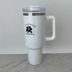 Tumbler with Handle and Straw 
