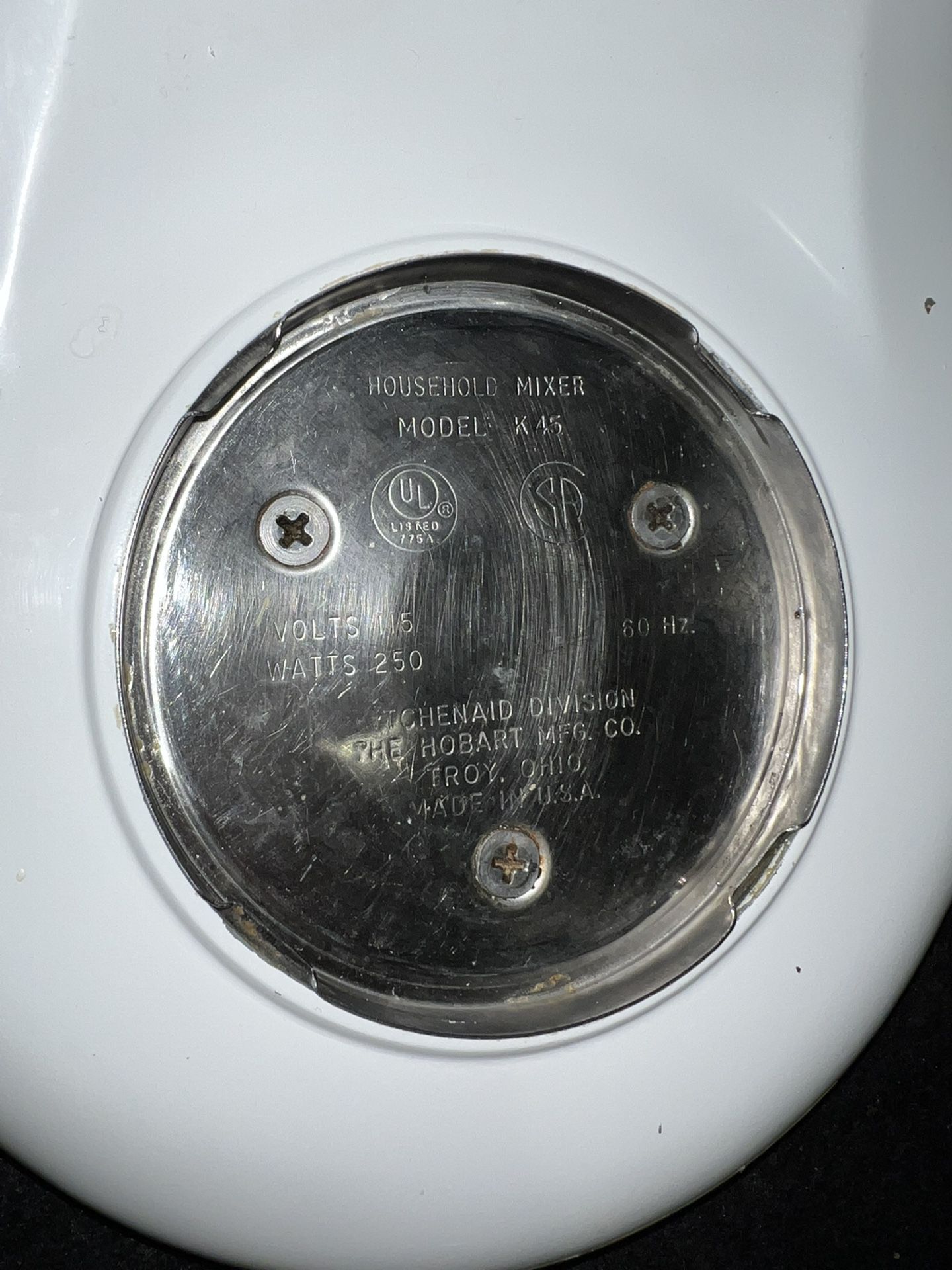 Vintage Kitchenaid K45 10 Speed Stand Mixer White 250 Watt W/Bowl +  Attachments for Sale in Portland, OR - OfferUp