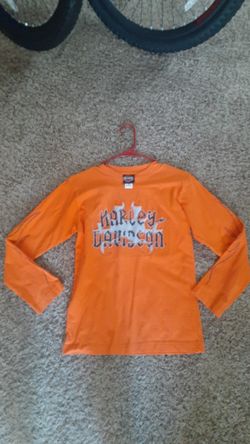 Boys Authentic Harley Davidson Shirt Size Medium 12/14