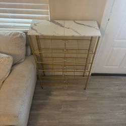 6 Tier Shoe Rack - Gold