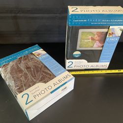 4 photo albums still in boxes