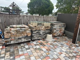 large lot of brick pavers - 3 stacks