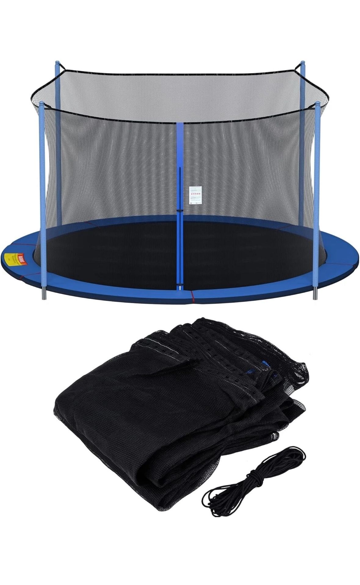 New Trampoline Replacement Safety Enclosure Net 14 FT Round Frame Net Only