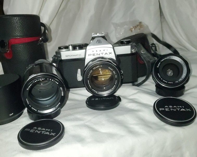 Pentax Spotmatic SP 50 1.4 135 3.5 35 3.5