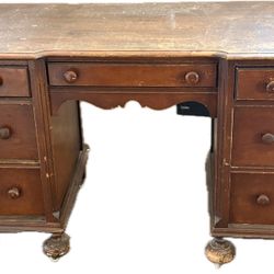 Solid Wood Desk On Wheels