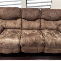 Power Recliner 3 Seat Couch 