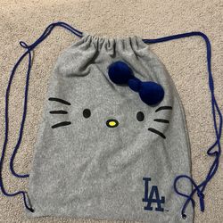 LA Dodgers Hello Kitty Drawstring Bag