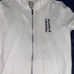 Chrome Hearts White Zip Up
