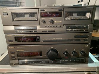 VINTAGE TECHNICS SUG-91 INTEREGRATED AMPLIFIER AND TECHNICS ST-K50 TUNER AND RS-TR210 DUAL STEREO CASSETTE deck .
