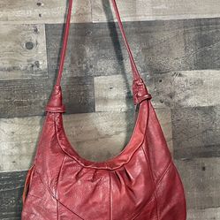 Vintage Burgundy Leather Fringe Shoulder Bag Tote Bag Western Boho hippie Hobo  