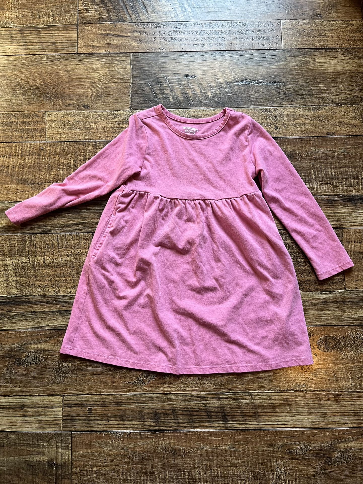 Pink Long Sleeve Girls Dress