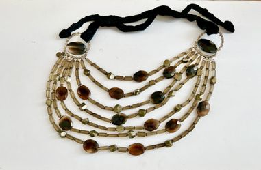 Big Giorgio Armani  lucite necklace  Length: 46"