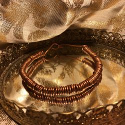 Copper Solid  Handmade Choker Necklace Adjustable