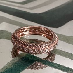 Rose Gold  Tone CZ Ring