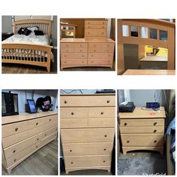 Queen Bed, Dresser, Chester, Nightstand, Mirror