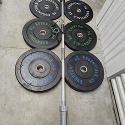 Bumper Plates And Barbell 