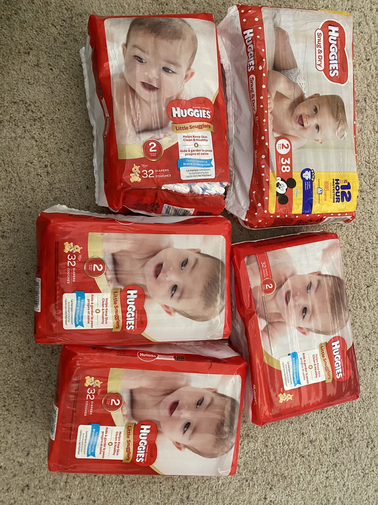 Diapers size 1 & 2