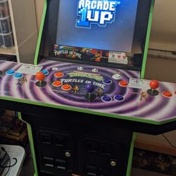 Arcade 1up TMNT Arcade/Turtles In Time Cabinet With Stool And Riser 