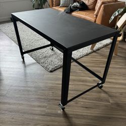 CB2 Go-Cart Black Rolling Desk