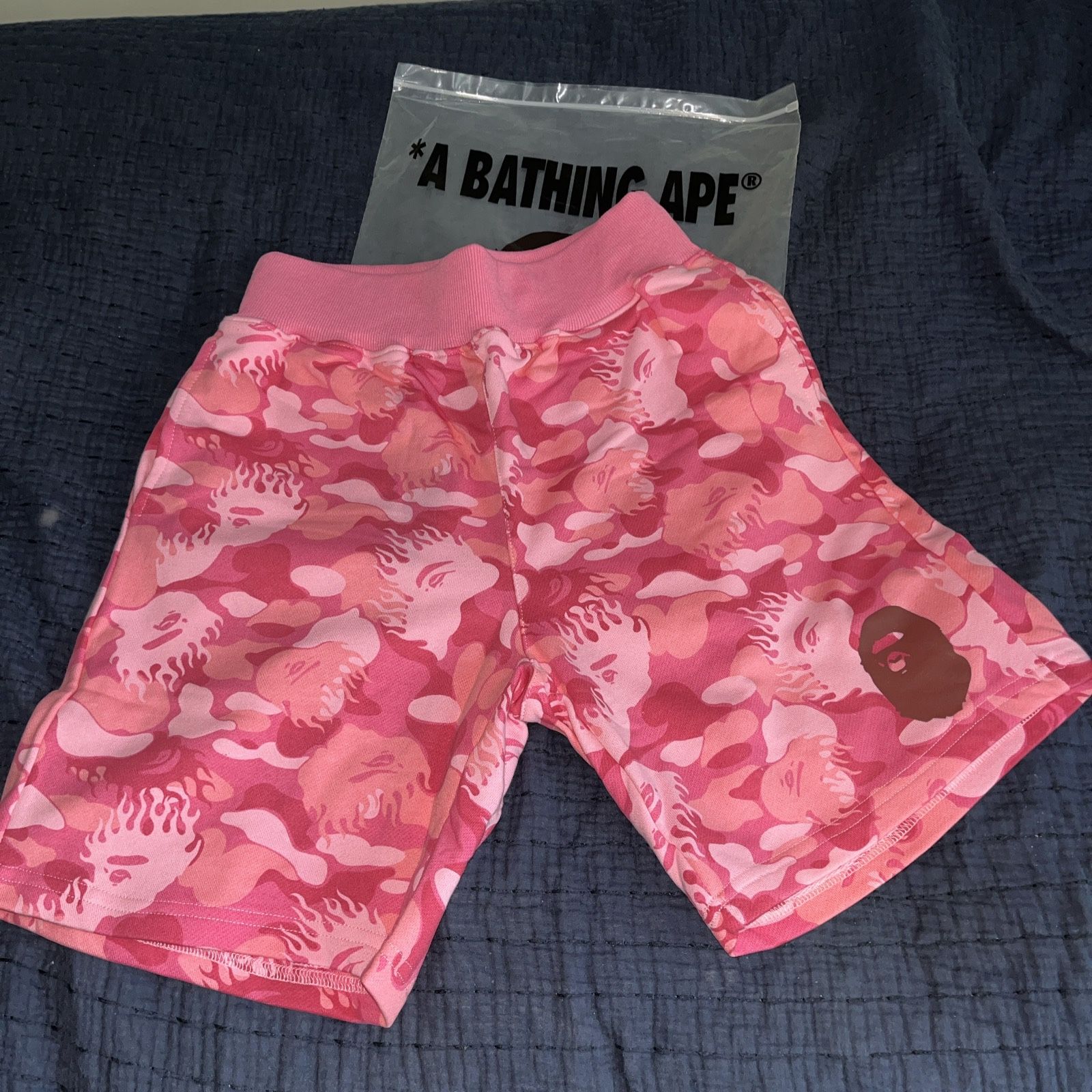 Fire Pink Camo Bape Shorts 