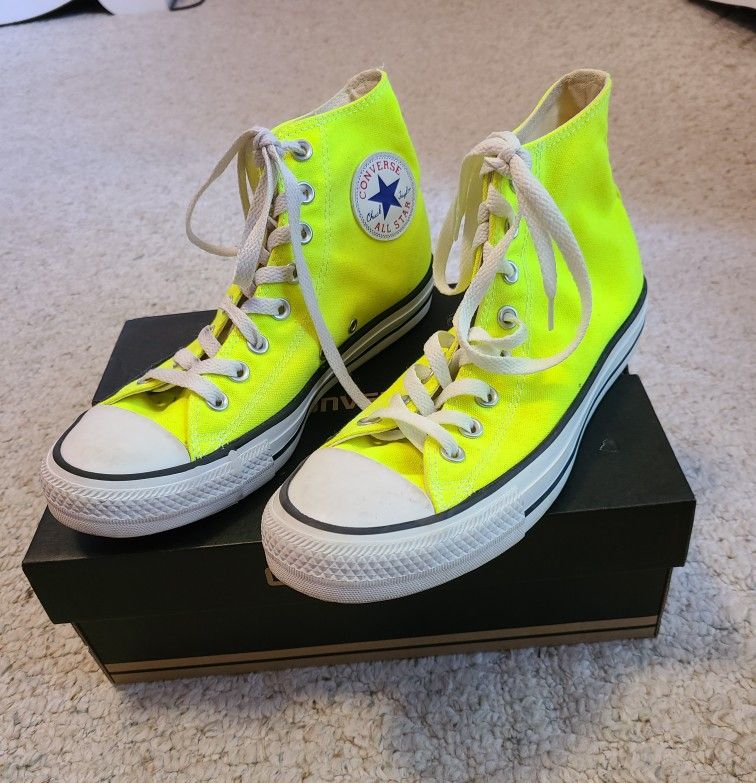 Neon Womens Converse Shoes Size 9
