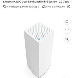 Linksys AX2200 Dual-Band Mesh WiFi 6 System