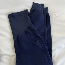 Figs Zamora Jogger Maternity Scrub Pant In Navy Blue Xs Petite