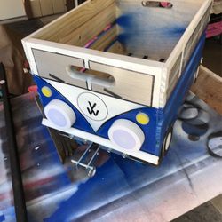 VW Crate Wagon 12”x18”, 10” Deep Working Headlights 