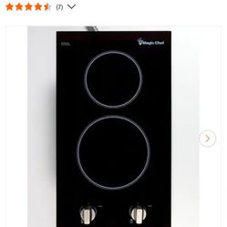 Magic Chef 12 in. Radiant Electric Ceramic Glass Cooktop in Black with 2 Elements