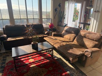 Luxury Brown reclining couch from Ashley’s