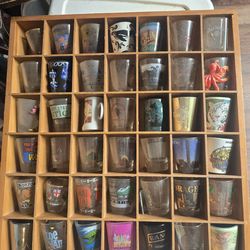 Shot Glass Collection and Display Shelf