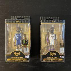 FUNKO GOLD LEBRON JAMES LE 3000 PIECES EXCLUSIVE AND CHASE EDITION (LOT OF 2)