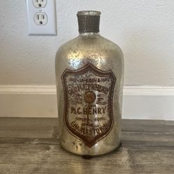 Deco 79 Glass Bottle With 5 Inch Unique Home Accents, 10 Inch 
