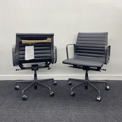 🔥100% AUTHENTIC🔥BRAND NEW HERMAN MILLER EAMES ALUMINUM GROUP MANAGEMENT CHAIR! PNEUMATIC LIFT! MANY AVAILABLE! 🔥BLACK LEATHER🔥