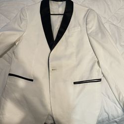 J.Ferrar White Slim Fit Prom Suit Jacket