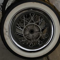 Set Of Wheels And Tires With Rotors. Original Harley Davidson