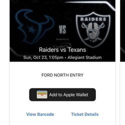 Tickets Raiders Vs Texans 