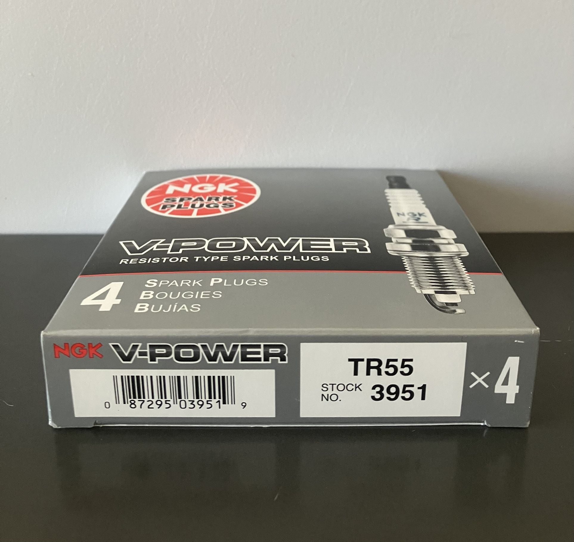 3951 TR55 NGK V-Power Spark Plugs - 4pk