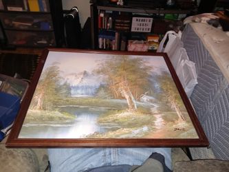 Beautiful Canvas *Cabin In The Woods On The Lake"