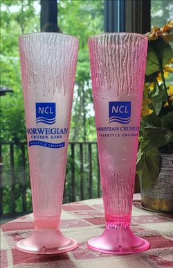 Norwegian Cruise Line NCL 10" Souvenir Glasses