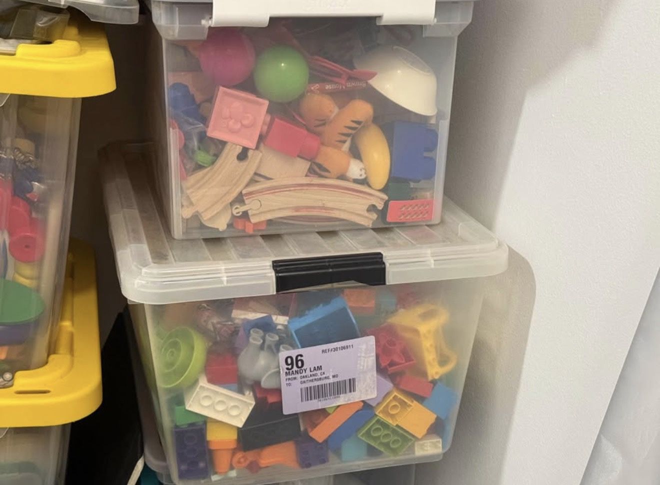 4 crates of misc 0-3 toys