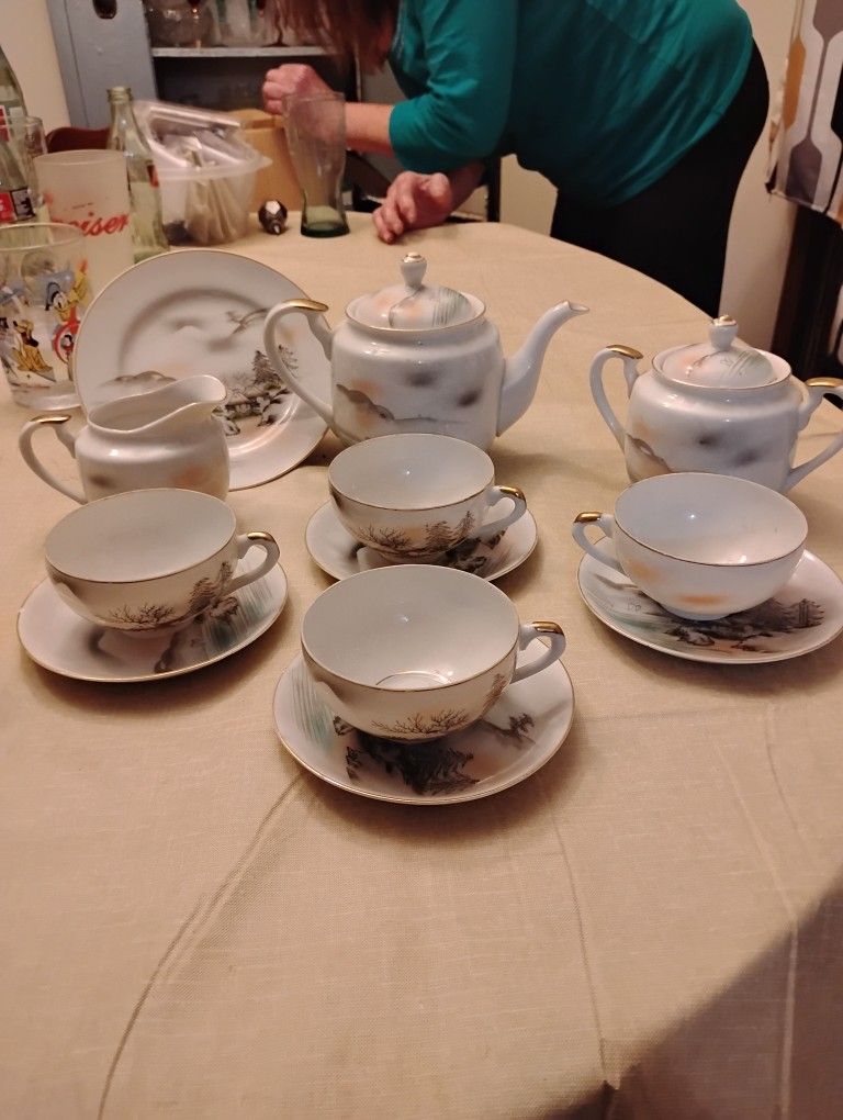 Japanese Porsolin Tea Set (Rare)