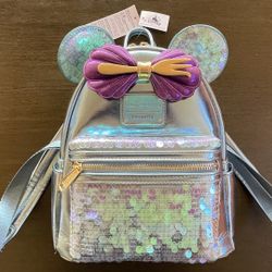 EXCLUSIVE DISNEY CRUISE LINE DISNEY WONDER LOUNGEFLY CARRIAGE BACKPACK 