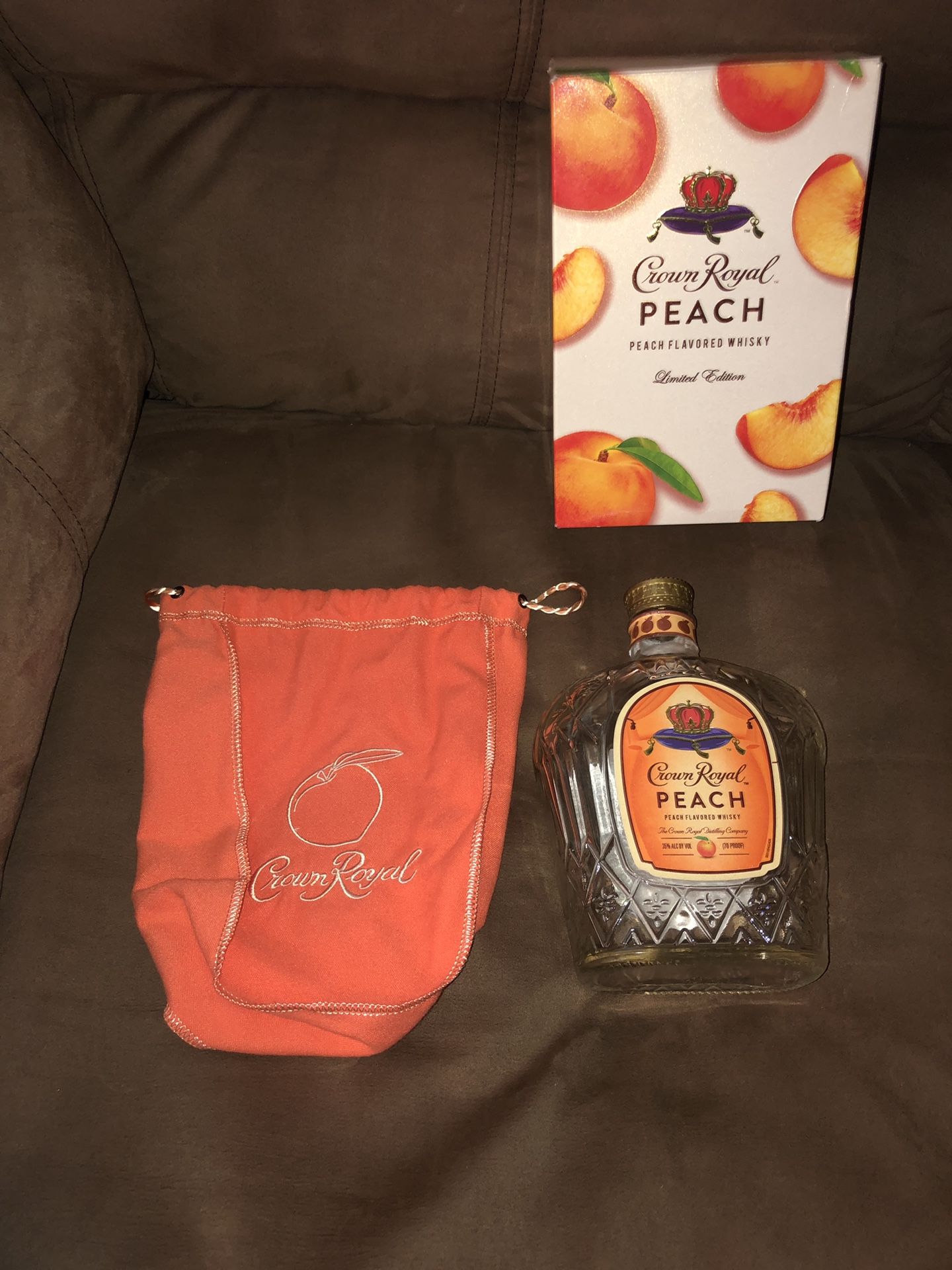 Limited Edition Crown Royal Peach (Empty Bottle)