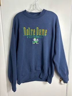 VINTAGE Pro Player Notre Dame Fighting Irish Sweatshirt Mens Large Crewneck 90s
