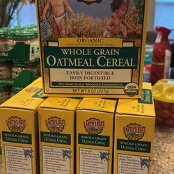 5 Boxes Earth’s Best Organic Baby Cereal — Unopened