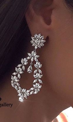 Gold plated earrings AAA cubic zirconia